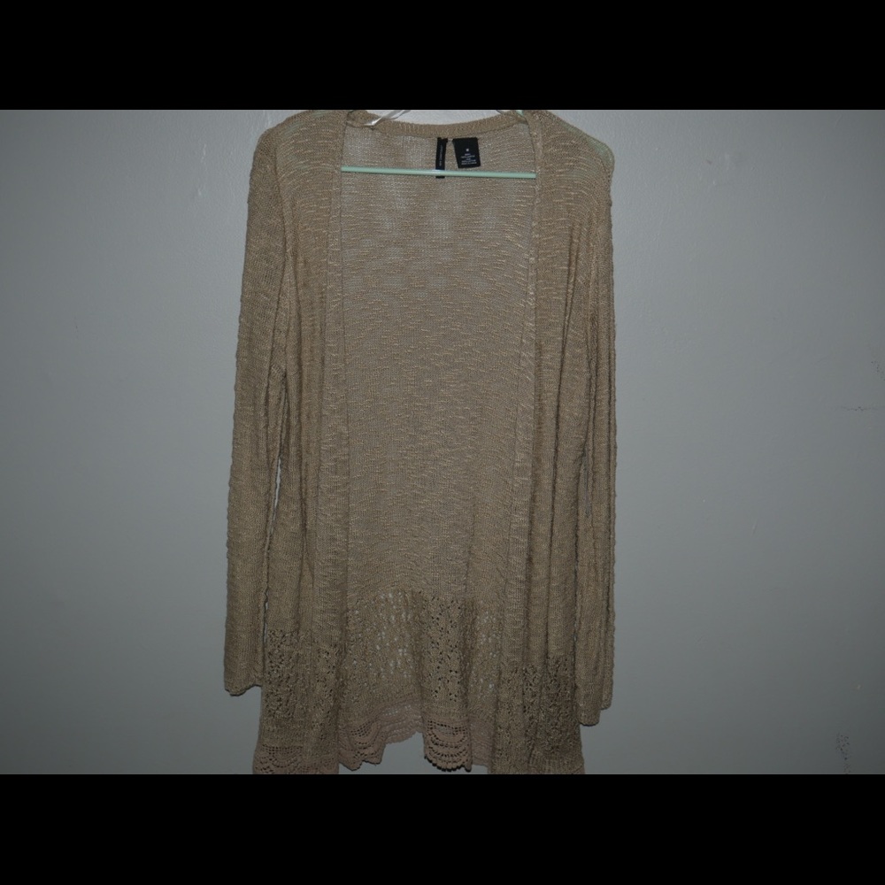 Tan cardigan